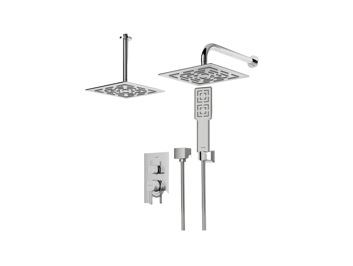 شیر حمام توکار شودر مدل رومر BRASS | تیپ 3